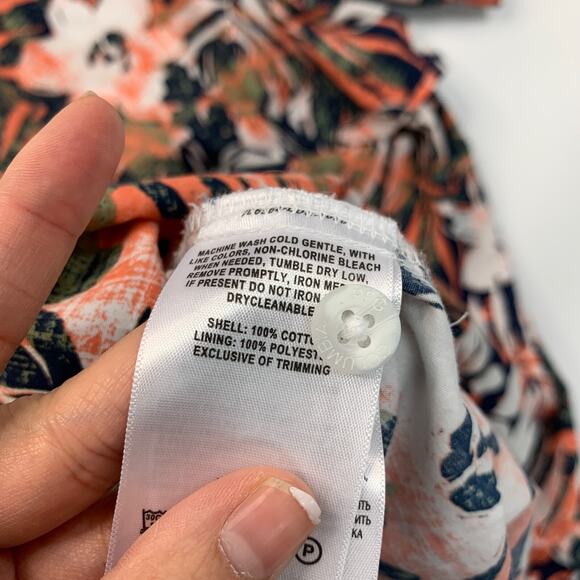 Columbia Shirt Mens L Large Navy Orange PFG Trollers Best Floral Vented Fishing - Picture 9 of 12